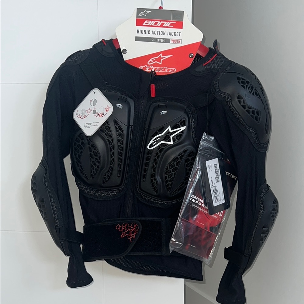 Alpinestars Riding Jacket Black and Red Bionic Action